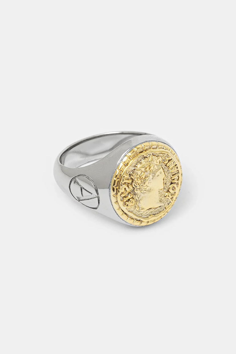Prsteň Aries Aries Signet Ring Metalická | AR9020303