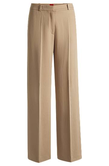 Nohavice BOSS Wide Leg Trousers Béžová | 50540807, 0