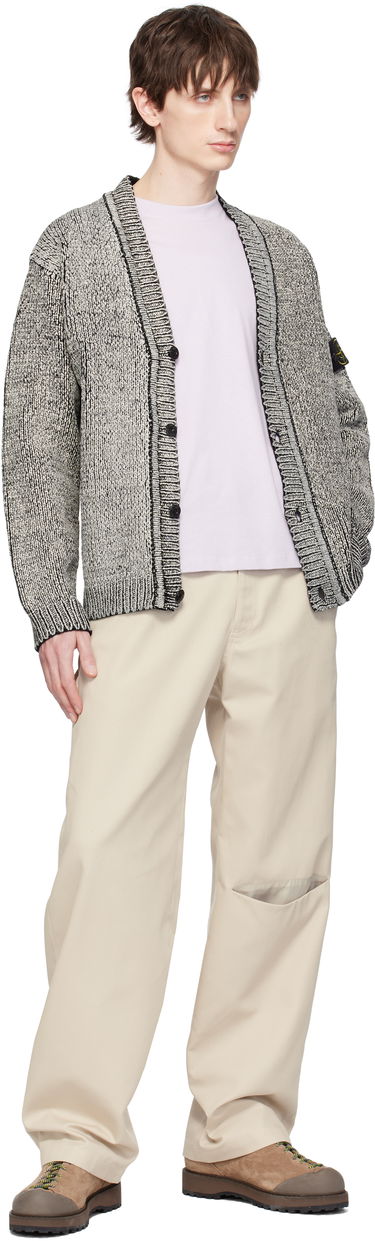 Sveter Stone Island Stone Island Cotton Chenille Cardigan Šedá | K1S15 5100047 S00Z1, 4