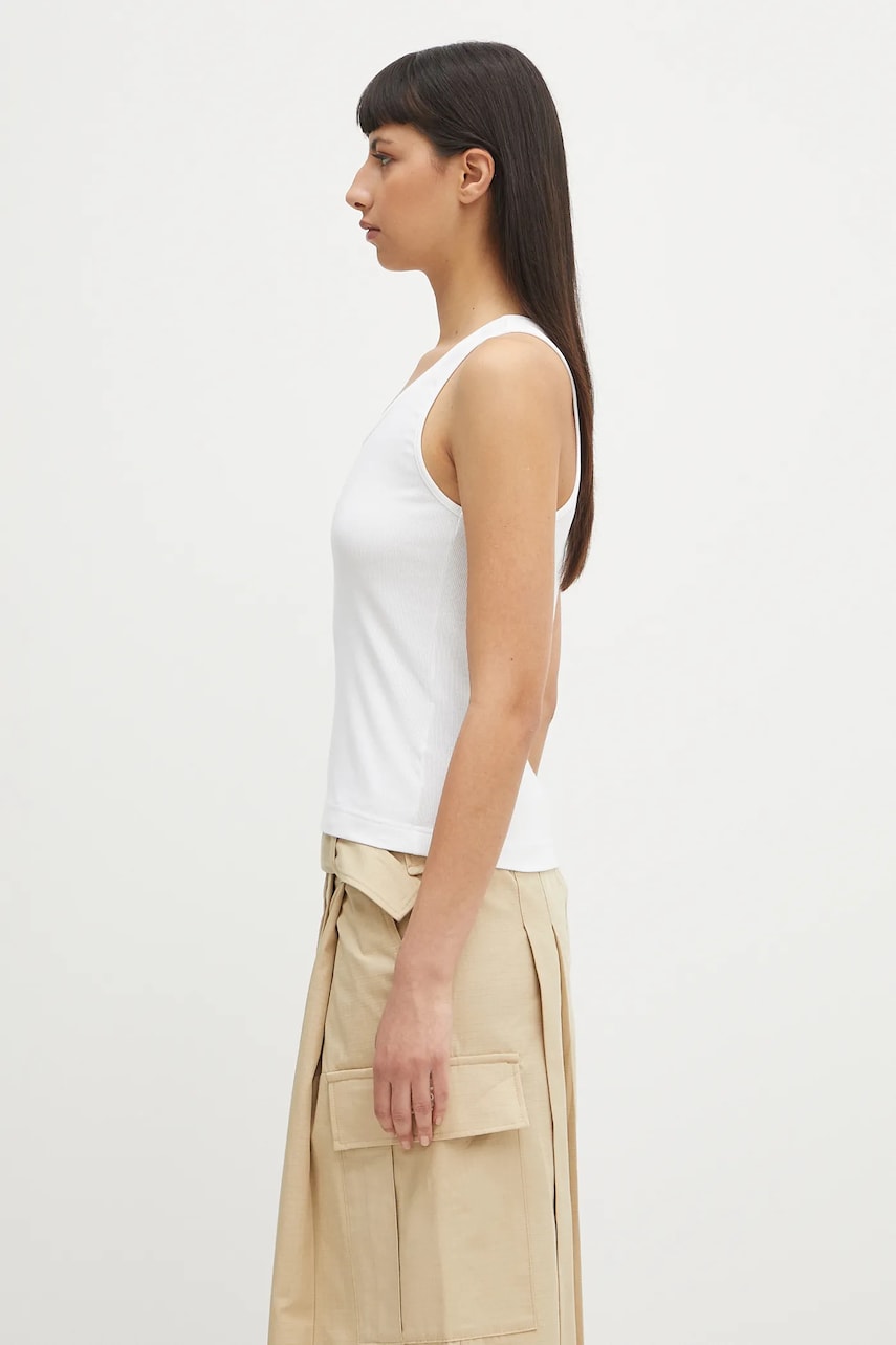 Tielko Palm Angels Palm Angels Classic Logo Rib Tank Top Biela | PWAC020C99FAB0010110, 1