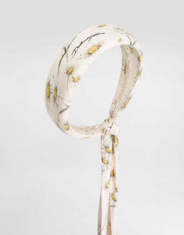 Šál Dolce & Gabbana Dolce & Gabbana Daisy-Print Headband with Tails Béžová | LB3L63FS8DKHF5RI, 2
