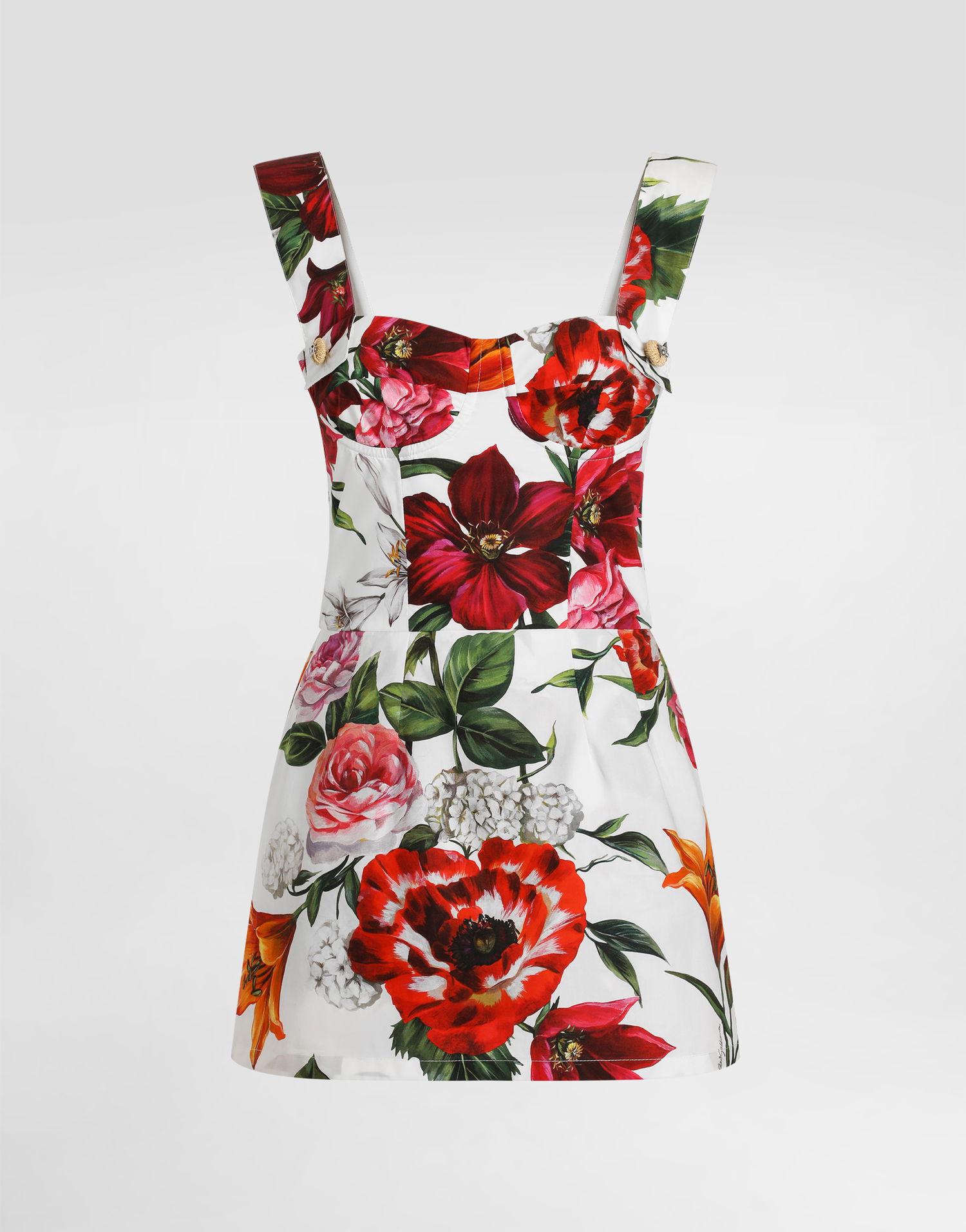 Šaty Dolce & Gabbana Dolce & Gabbana Flower-Print Poplin Mini Dress Rôznofarebný | F7BB8THS5TQHA5PB, 0