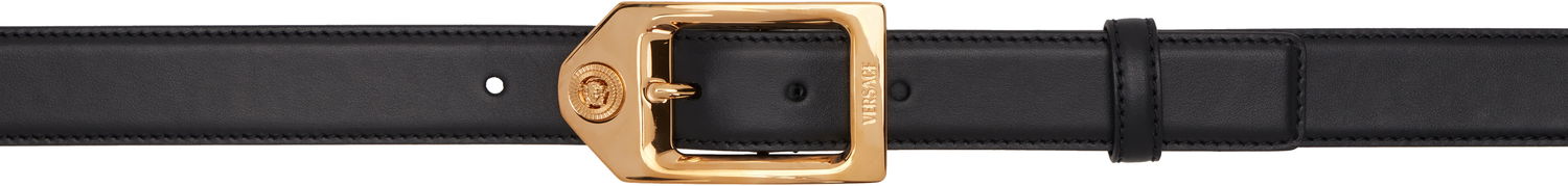 Opasok Versace Versace Medusa Biggie Leather Belt 3 CM Čierna | 1018810_DVTP1, 0