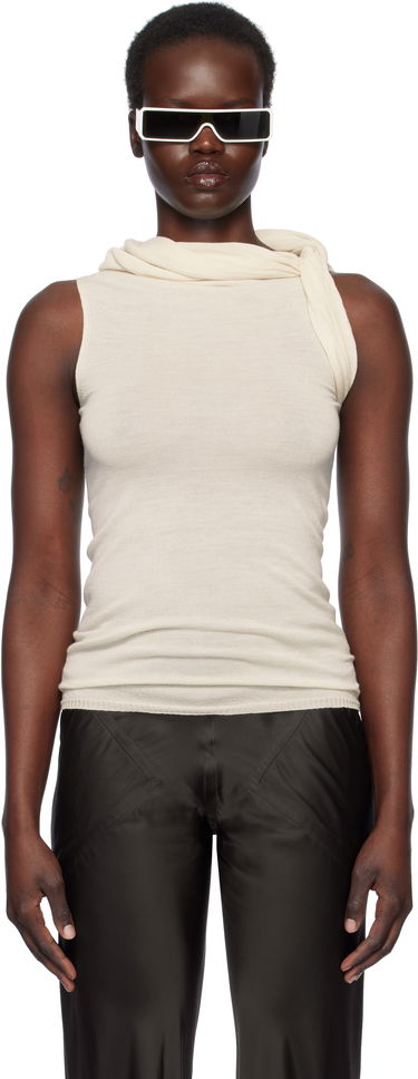 Tielko Rick Owens Rick Owens Hollywood Banded Tank Top Béžová | RP01E7666 M, 0