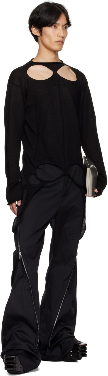 Sveter Rick Owens Rick Owens Concordians Slashed Pull Sweater Čierna | RU02E1671 ML, 3