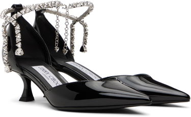Tenisky a topánky Jimmy Choo Jimmy Choo Stevie 50 Crystal Embellished Patent Leather Heels Čierna | STEVIE 50, 3