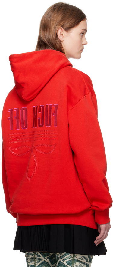 Mikina VETEMENTS Embroidered Hoodie Červená | VL20HD280R, 2