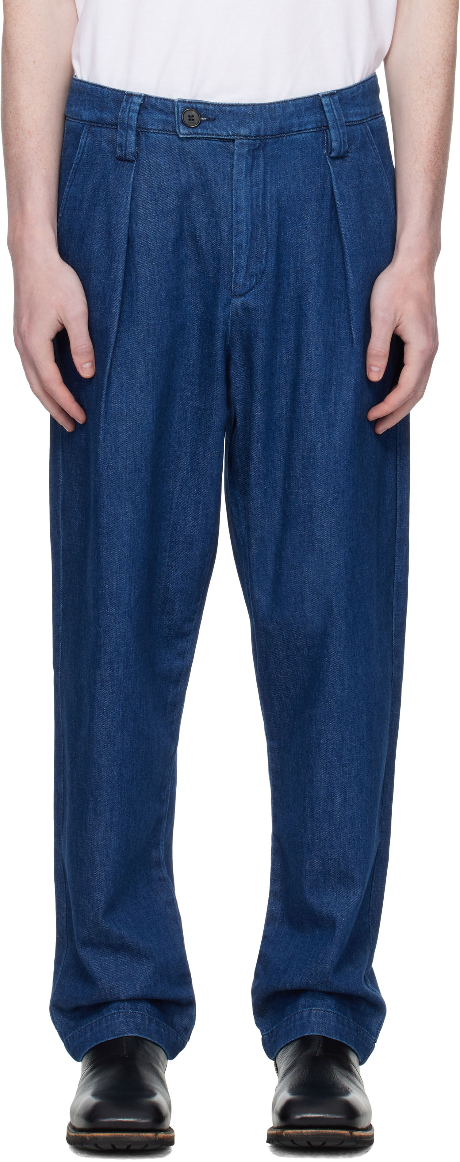 Džínsy A.P.C. A.P.C. Renato Pleated Denim Trousers Modrá | COHAL-H08428, 0