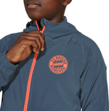 Bunda adidas Performance FC Bayern Tiro 25 Competition Vis Tech Travel Kids' Jacket Šedá | JV5345, 2