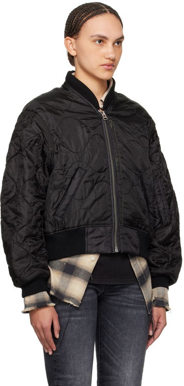 Bomber bunda R13 R13 Quilted Bomber Jacket Čierna | R13WR145-BREF, 1
