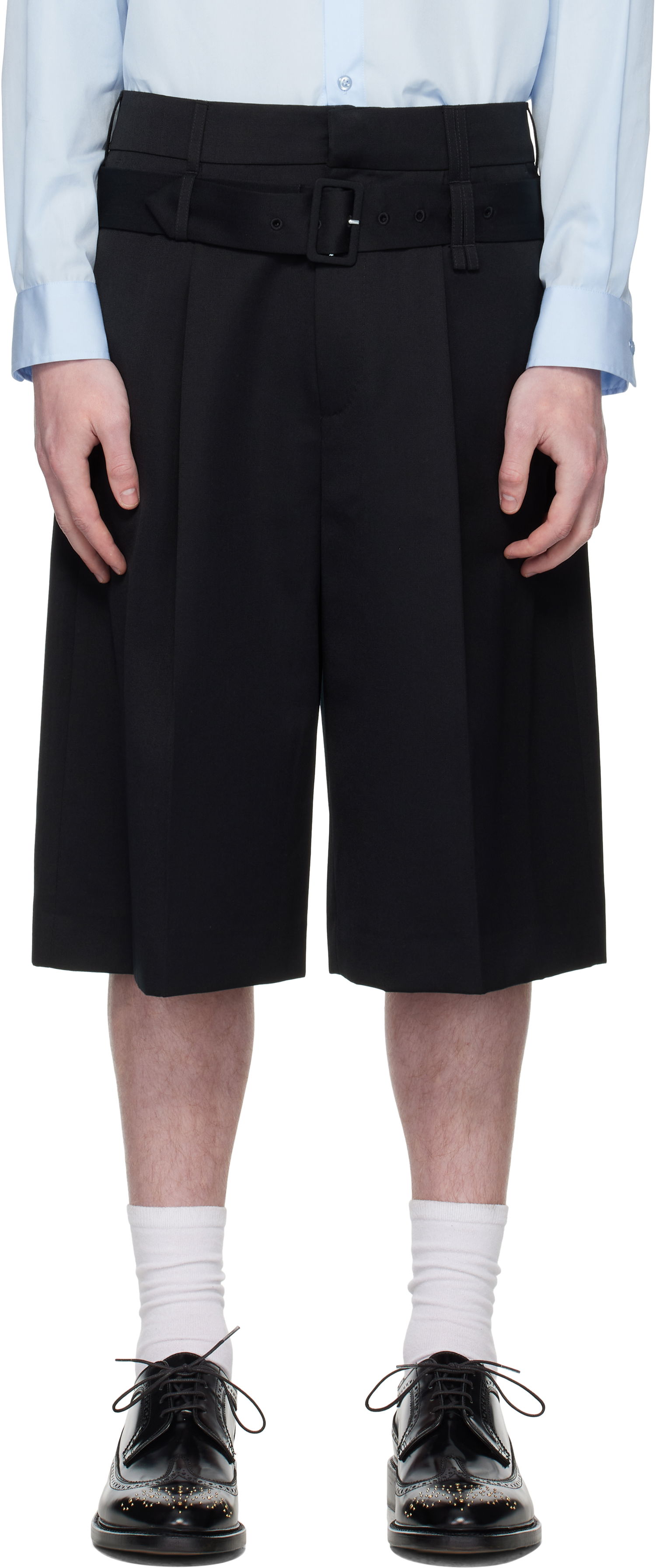 Šortky Simone Rocha Simone Rocha Wide Leg Multi Belt Loop Shorts Čierna | 4160 1217, 0