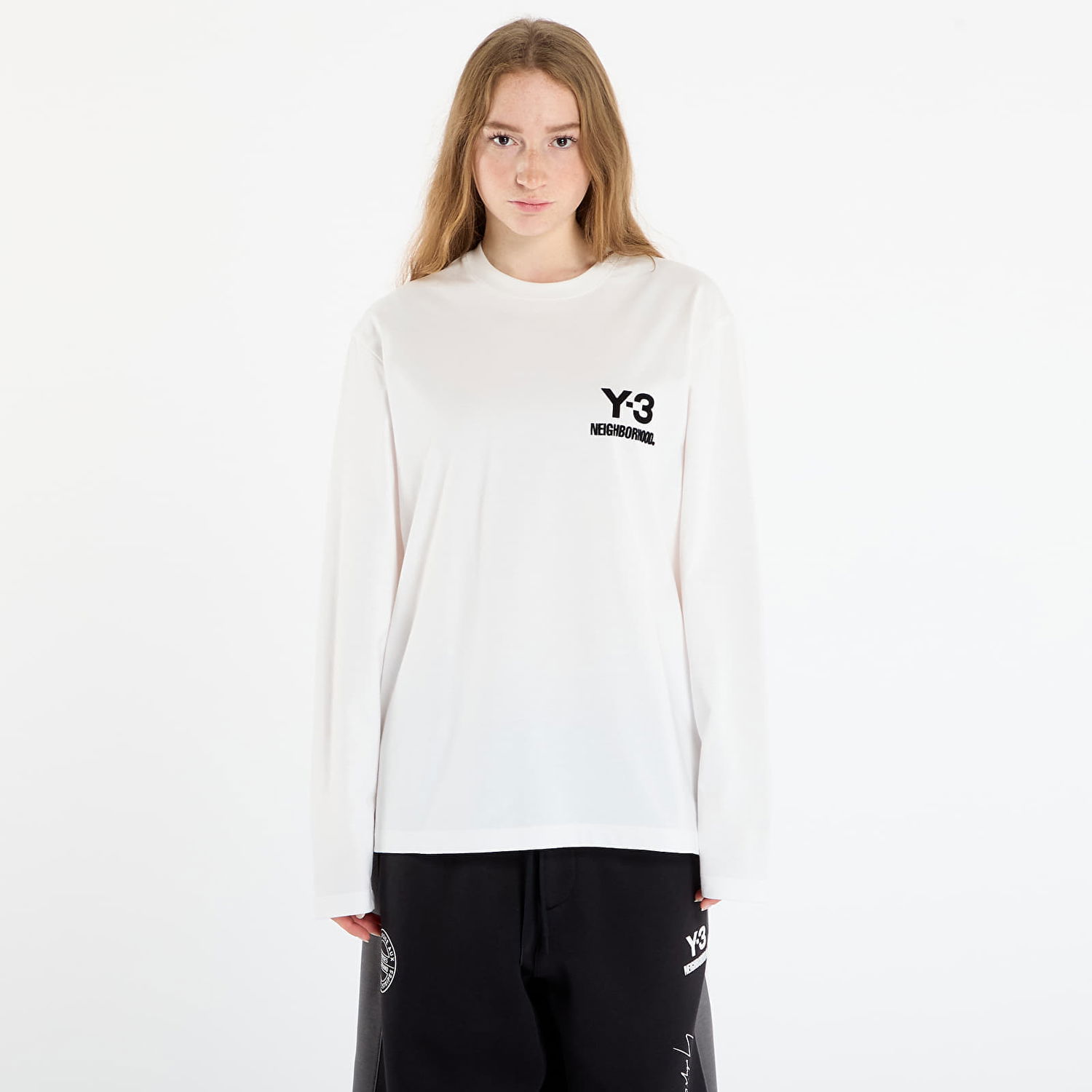 Tričko Y-3 Y-3 x Neighborhood Logo Long Sleeve Tee Biela | JX7455, 0