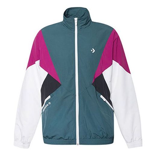 Vetrovka Converse Classic Contrast Jacket Zelené | 10018363-A02