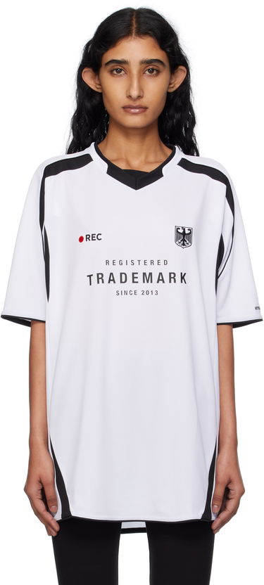 Dres VETEMENTS Vetements 'Trademark' Football T-Shirt Biela | UH76TR500W, 0
