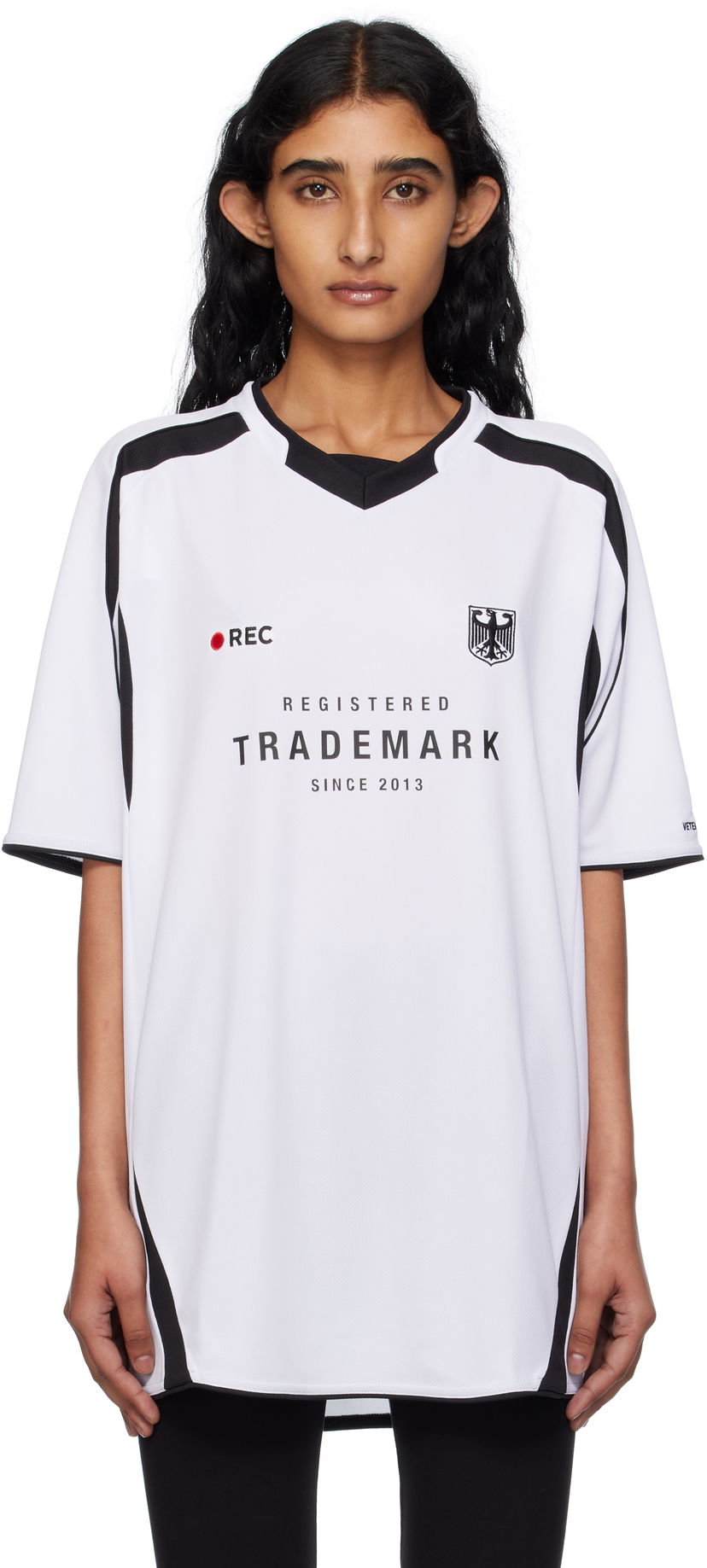 Dres VETEMENTS Vetements 'Trademark' Football T-Shirt Biela | UH76TR500W
