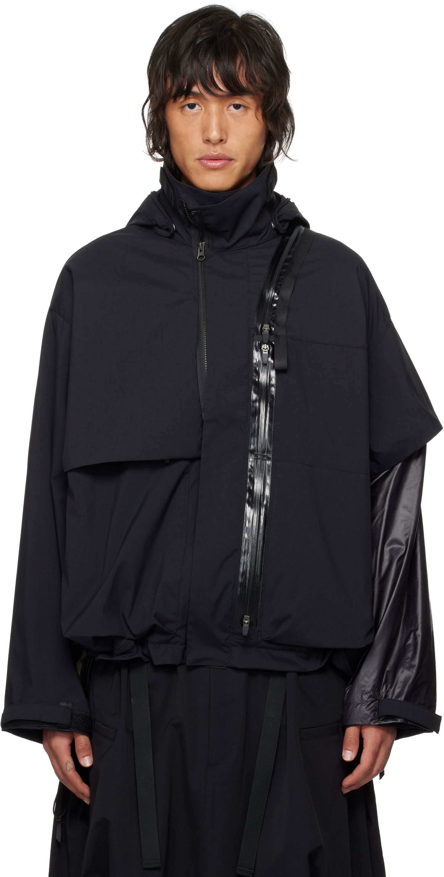 Vetrovka Acronym J115K-E Hooded Technical Jacket Čierna | J115K-E, 0