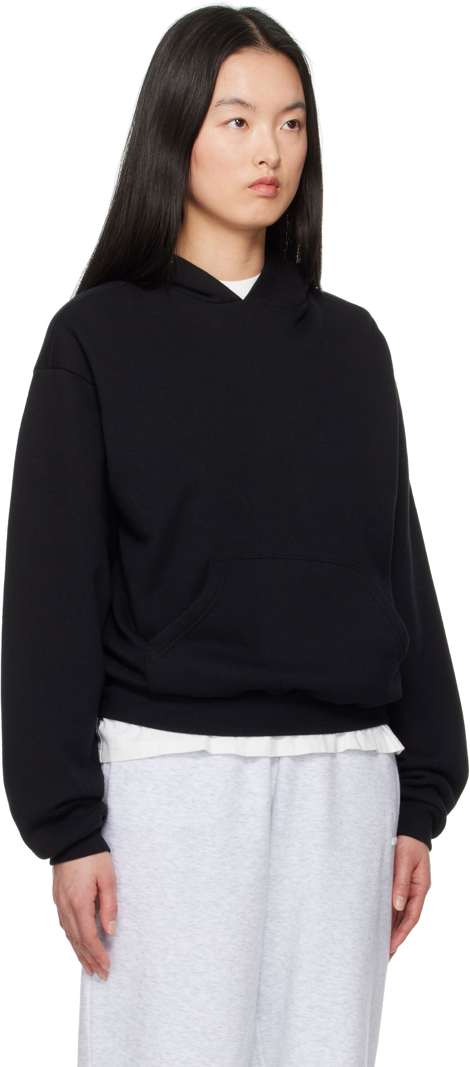 Mikina SKIMS SKIMS Fleece Classic Hoodie Čierna | PL-PLO-8365W, 1