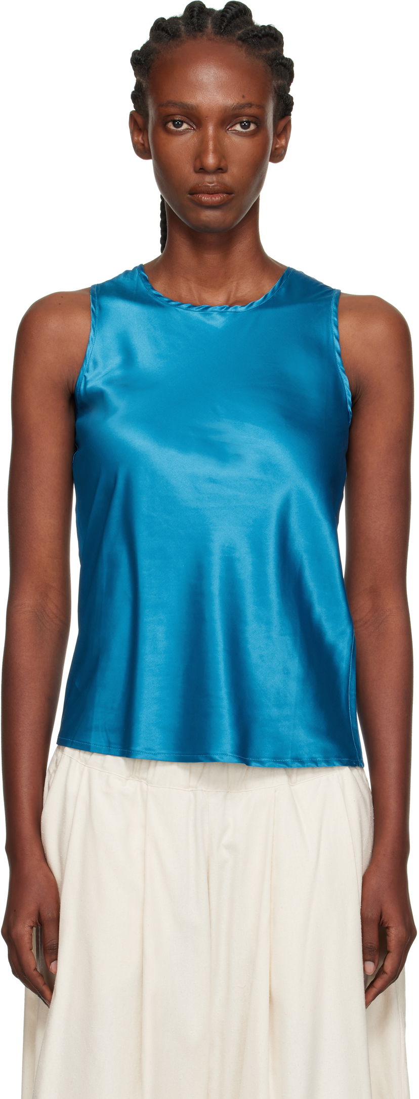 Tielko Baserange Baserange Dydine Satin Tank Top Modrá | TSDYT-EV-AU25