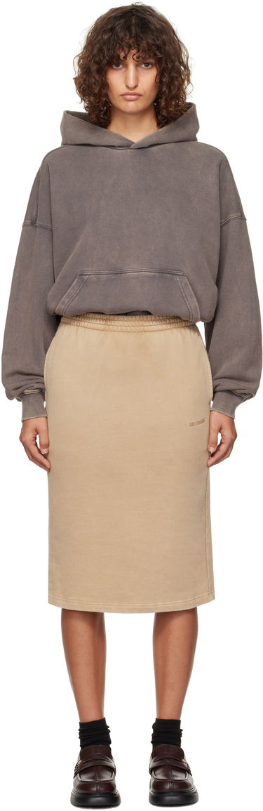Sukňa We11done Layered Hoodie Dress Béžová | WD-TO3-24-851-W-CH, 0