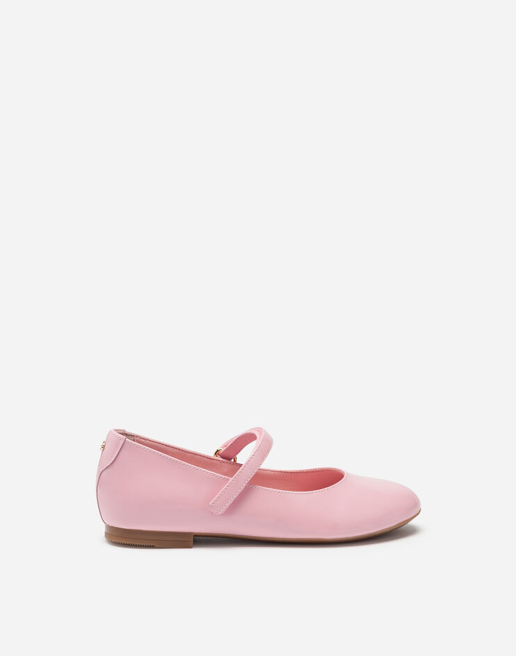 Tenisky a topánky Dolce & Gabbana Leather Mary Jane Ballet Flats Ružová | D10699A132880416