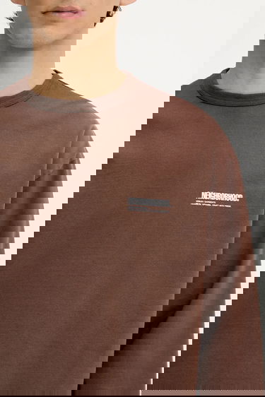 Tričko Neighborhood NEIGHBORHOOD Classic Crewneck Ls Graphic Tee Hnedá | 251FPNH.CSM03, 3