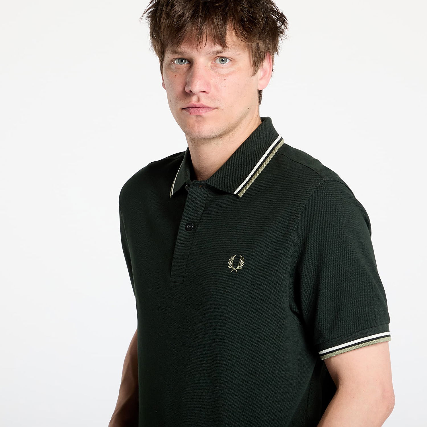 Polo tričko Fred Perry Fred Perry Twin Tipped Shirt Zelené | M3600 Y65, 1