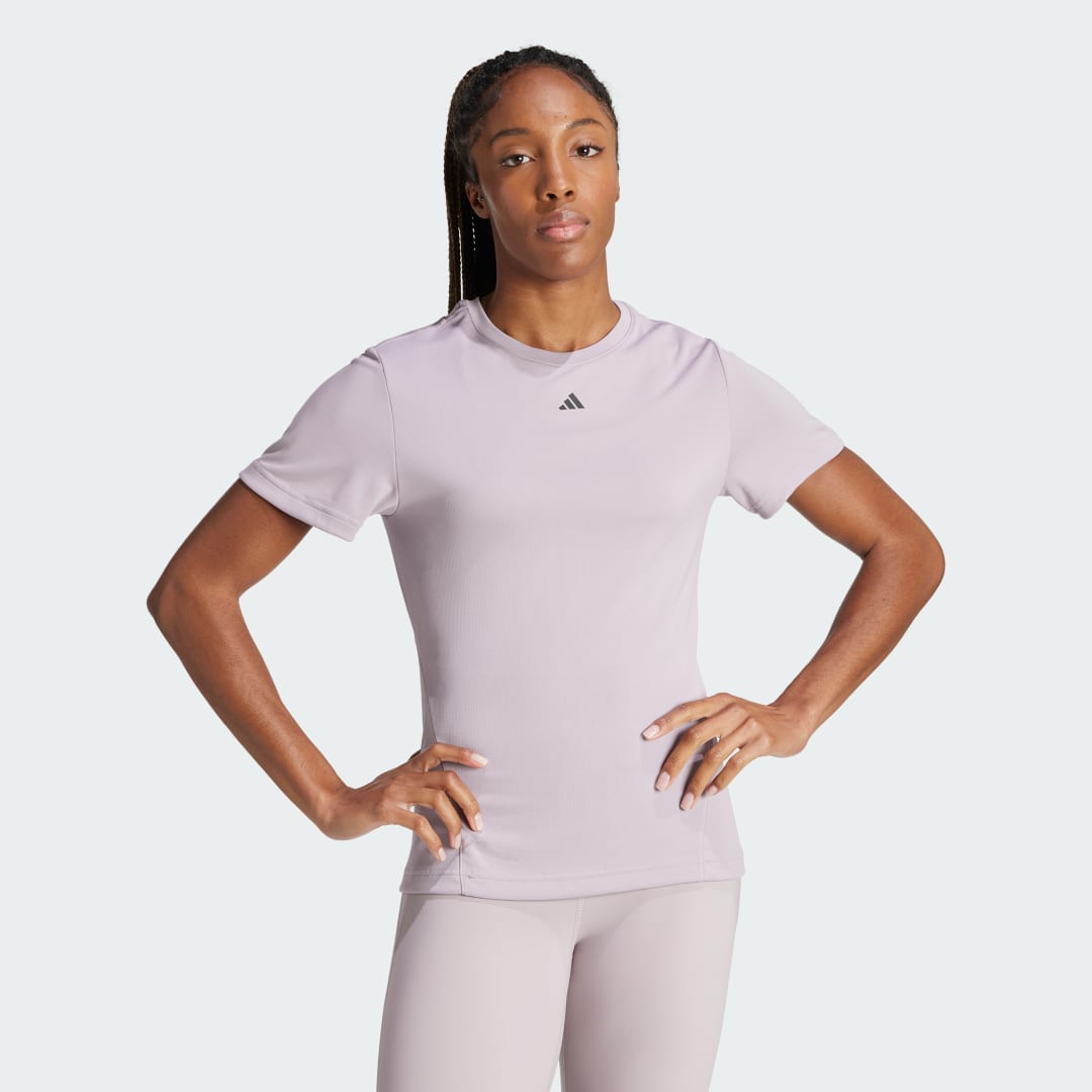 Tričko adidas Performance Designed for Training HEAT.RDY HIIT Tee Fialová | IU1122, 0