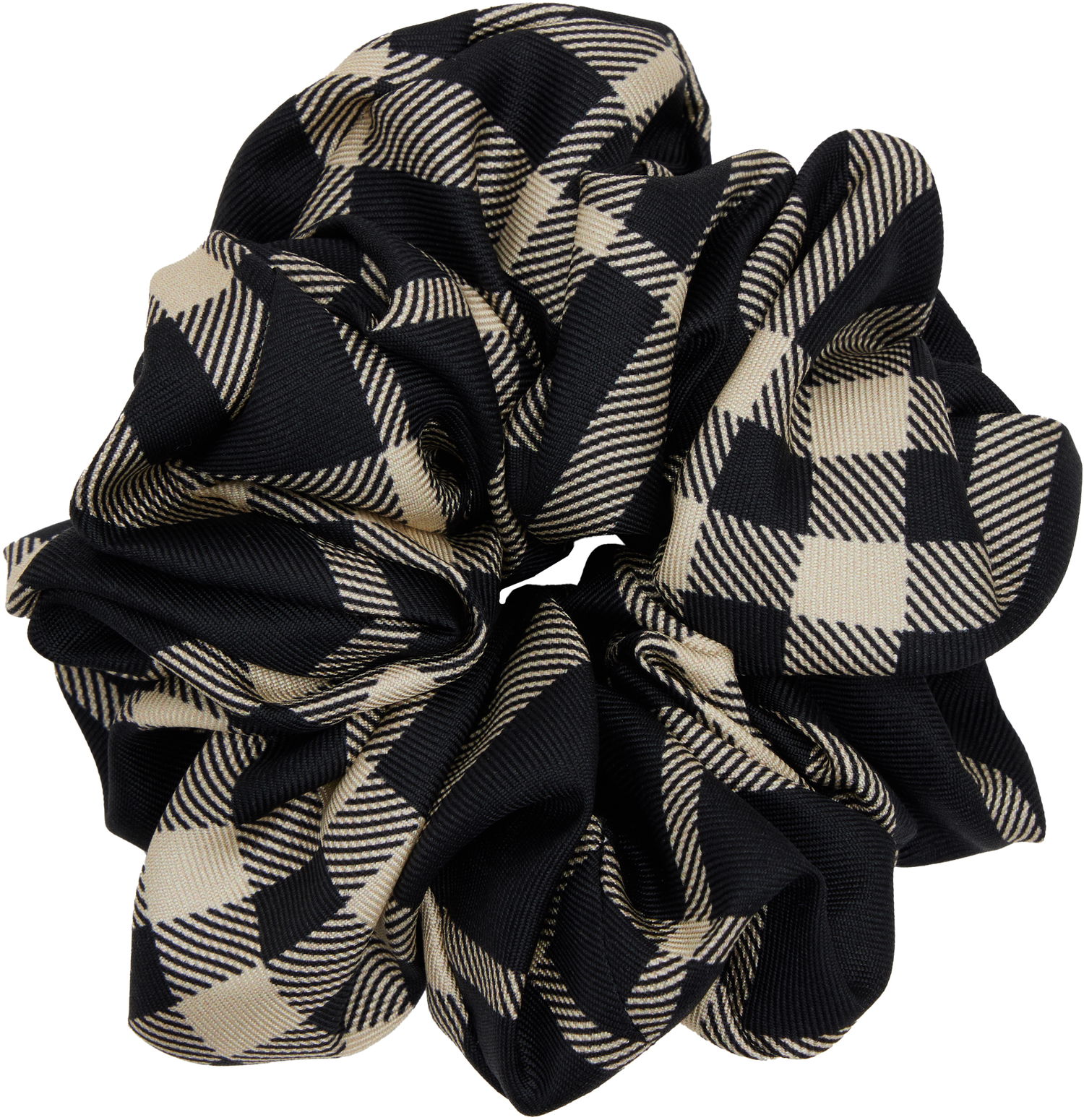 Šál Burberry Burberry Check Silk Scrunchie Čierna | 8110932, 1