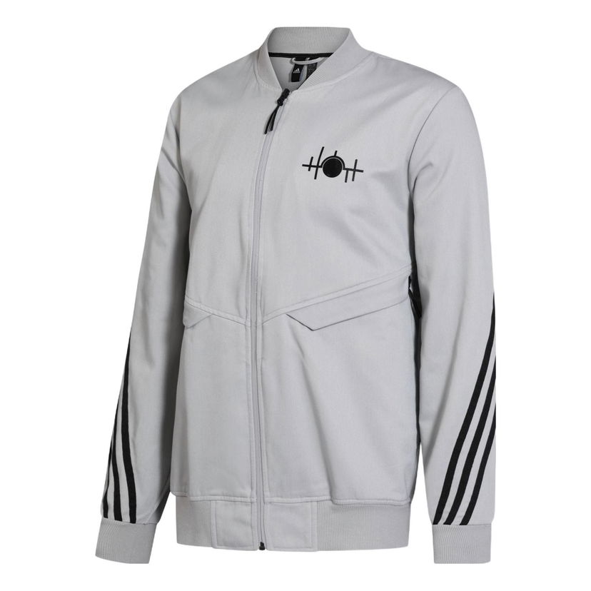 Bomber bunda adidas Originals Safin Logo Track Top Šedá | GN6884