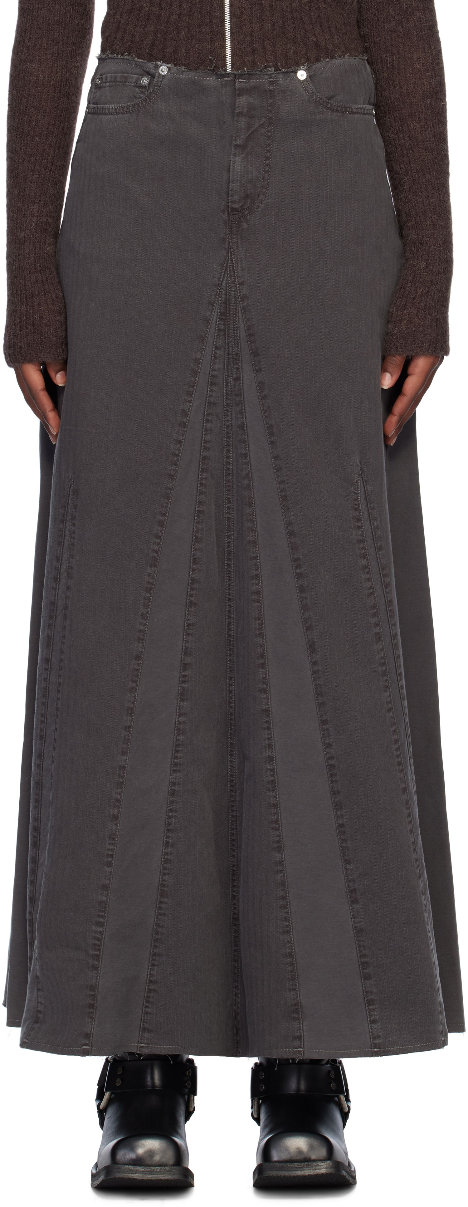 Sukňa OUR LEGACY Rebel Midi Skirt Šedá | W4244RA, 0