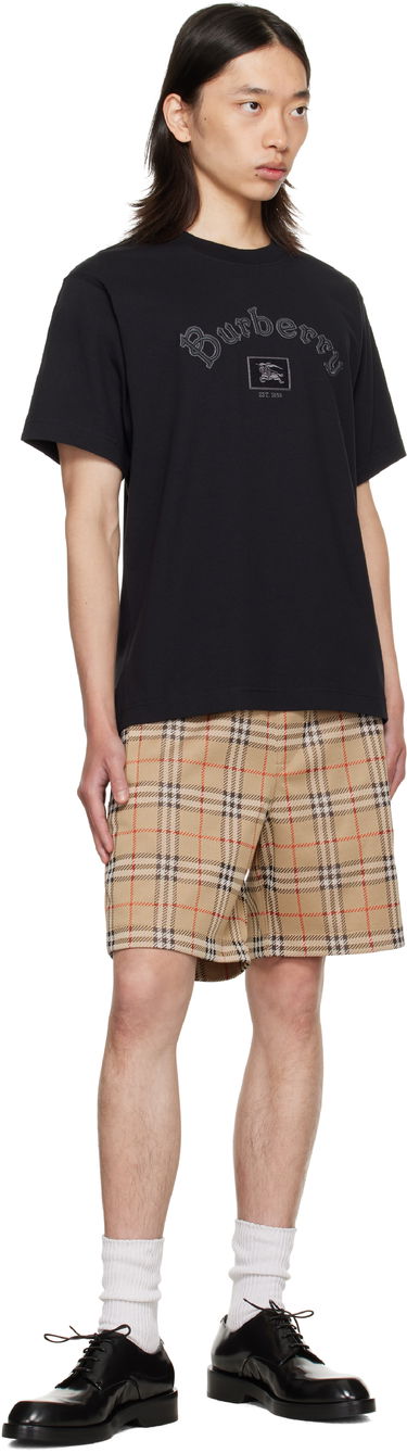 Tričko Burberry Burberry Gothic Logo Cotton T-Shirt Čierna | 8116061, 3