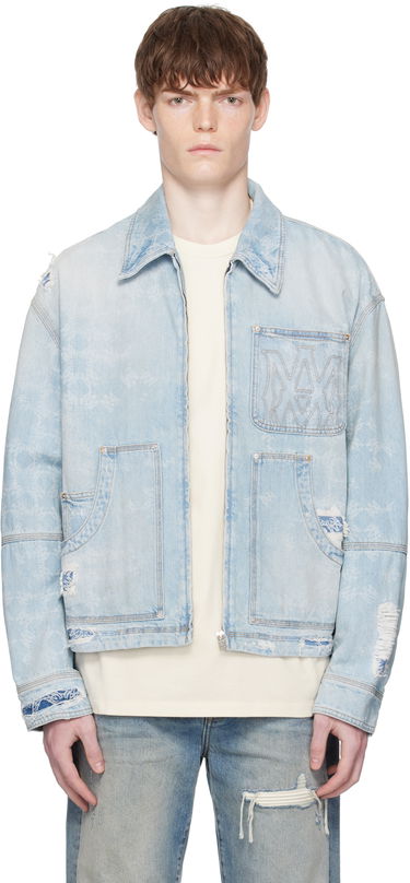 Bunda AMIRI AMIRI Repair Work Denim Jacket Modrá | AMDNWJ1014, 0