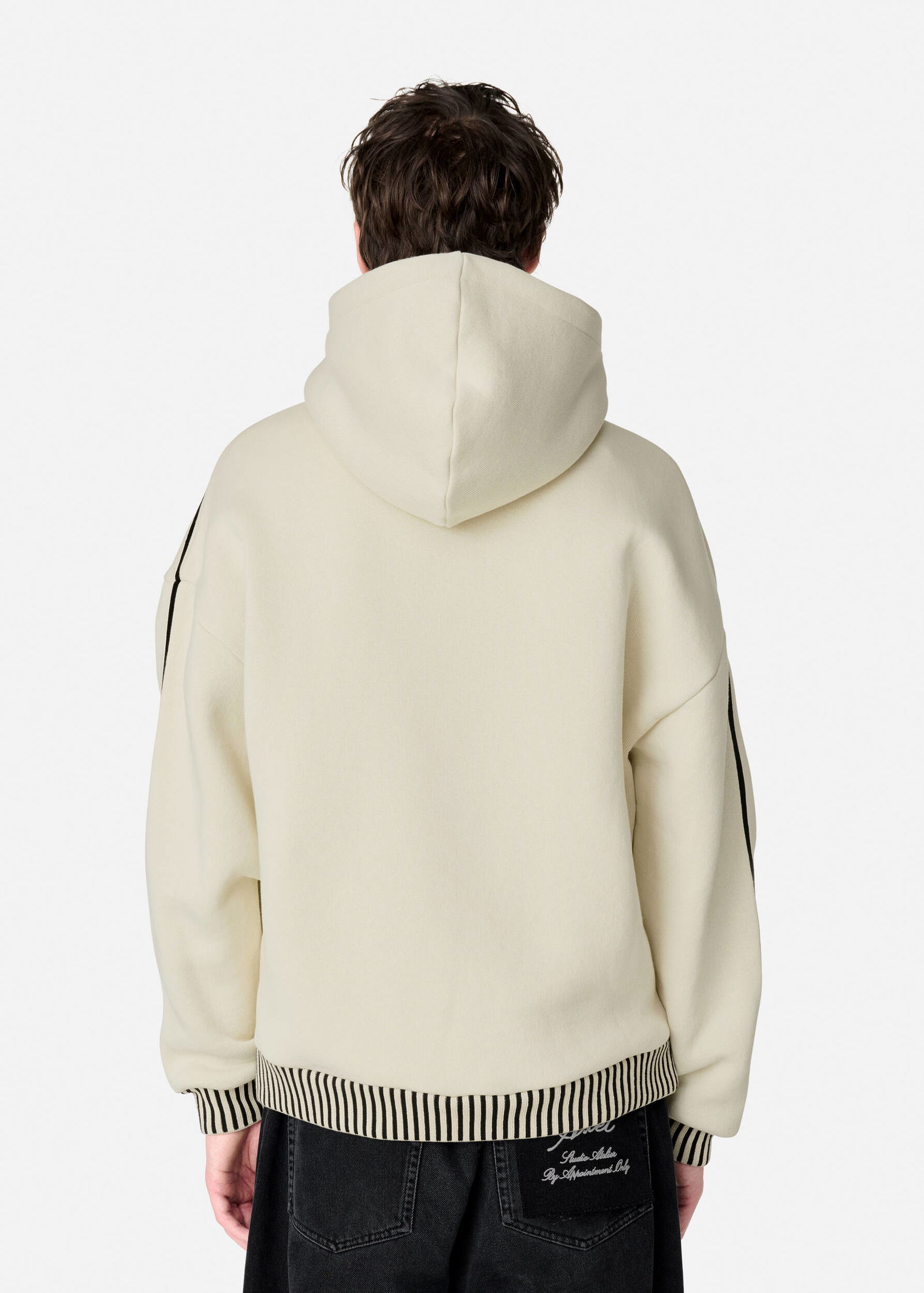 Relaxed-Fit Hoodie with Striped Trim