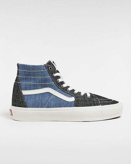 Sk8-hi Tapered Shoes (threaded Denim Black/white) Unisex White, Size 2.5