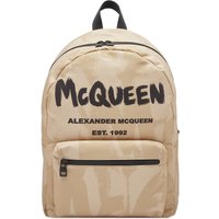 Batoh Alexander McQueen Metropolitan Graffiti Backpack Béžová | 6464571AAQ1-9769, 1