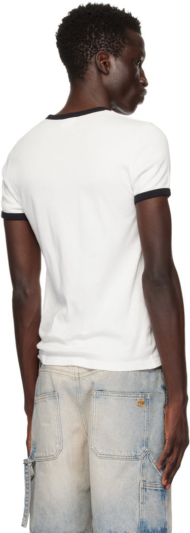 Tričko Courrèges Courrèges Signature Contrast T-Shirt Biela | VESJTS020JS0070, 2
