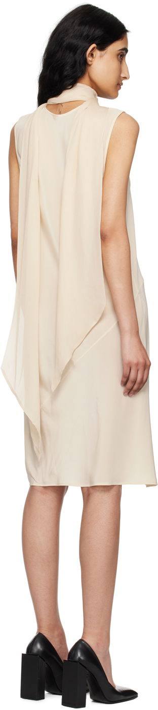 Šaty Helmut Lang Helmut Lang Scarf Midi Dress Béžová | O04HW608, 2