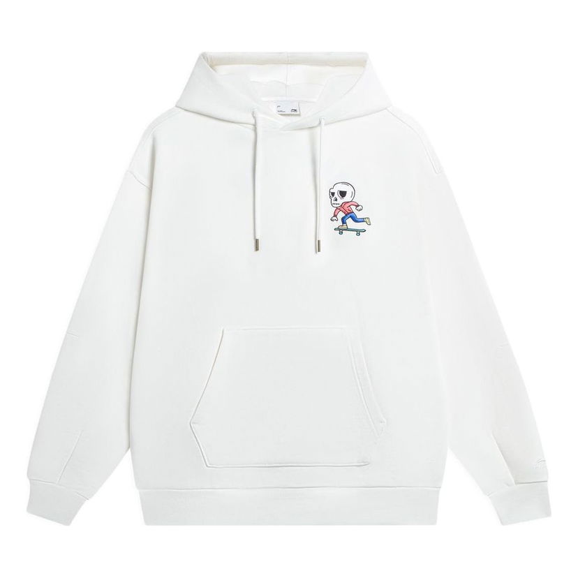Mikina Li-Ning Pablo Ientile Skull Graphic Hoodie Biela | AWDS913-3