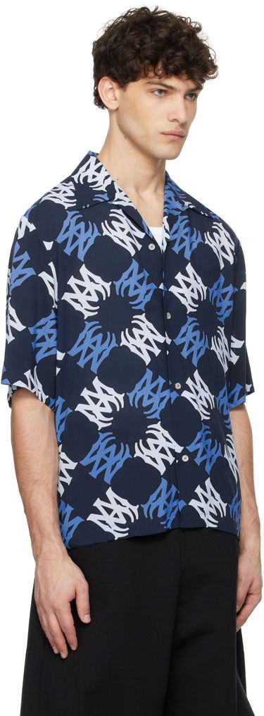 Košeľa AMIRI AMIRI MA Quad Bowling Shirt Navy | AMSTCA1080, 1