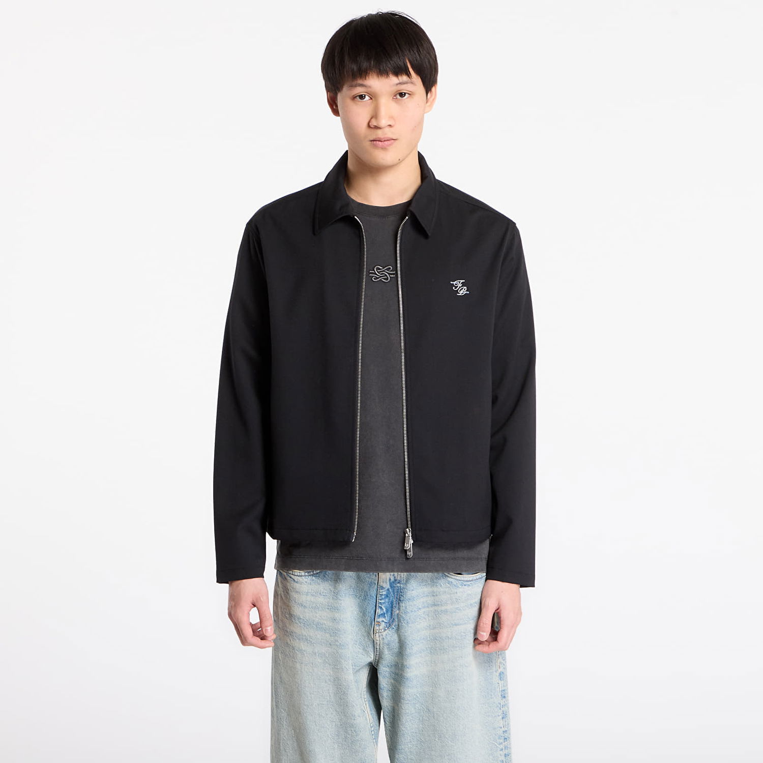Bunda Filling Pieces Coach Jacket Twill Wool Čierna | 422560500247 Black, 0