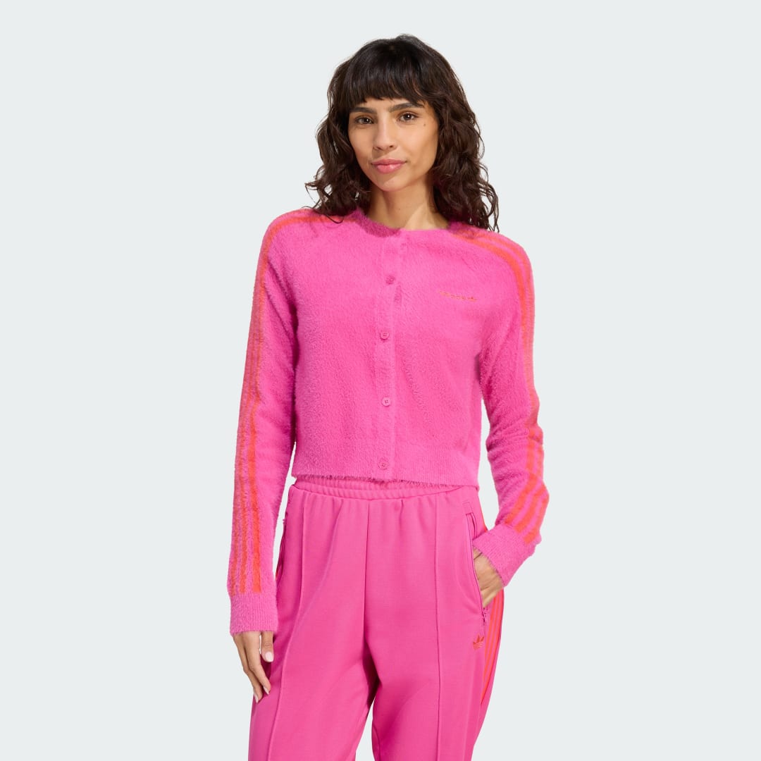 Sveter adidas Performance Fuzzy Knit Cardigan Ružová | JW3645, 0