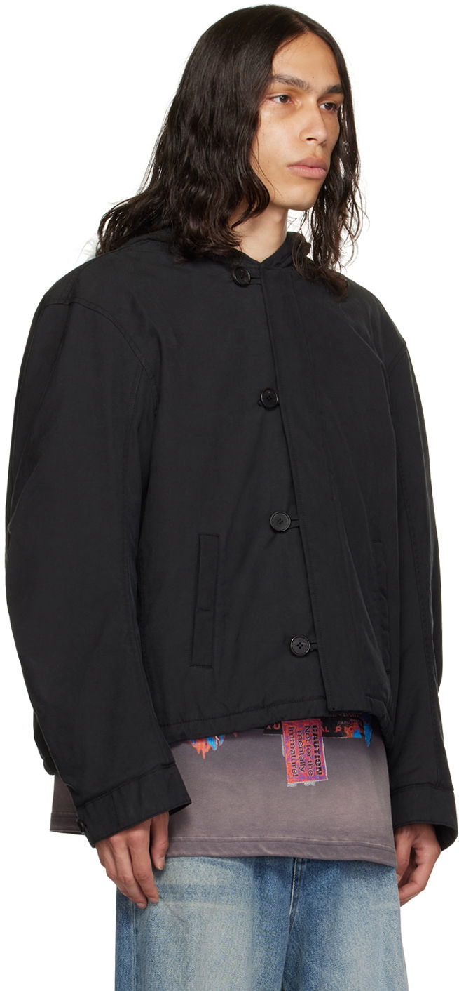 Bomber bunda We11done Sortie Buttoned Neckline Jacket Čierna | WD-JK3-23-052-U-BK, 1