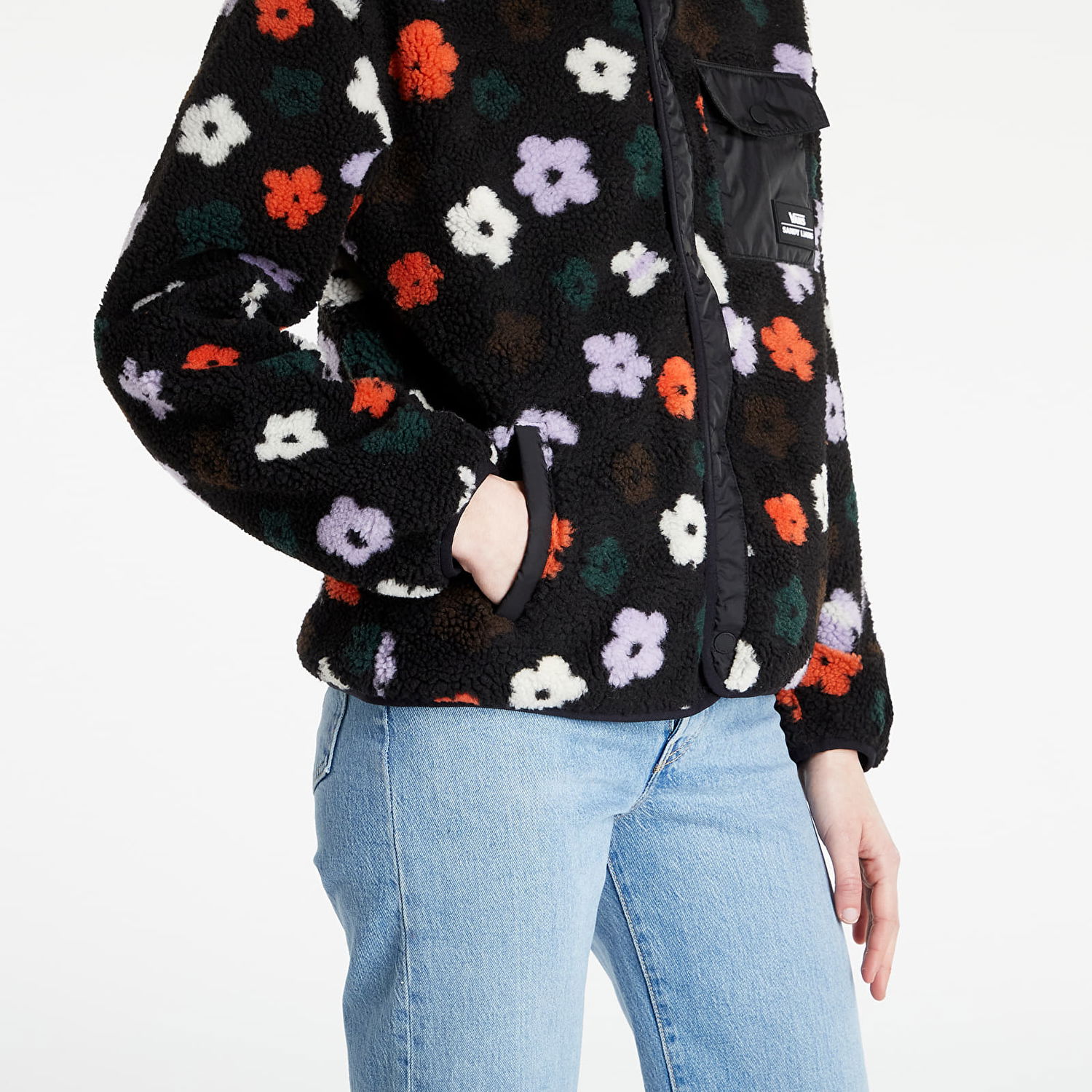 Bunda Vans Sandy Liang Sherpa Jacket Čierna | VN0A7RLSYOD1, 1