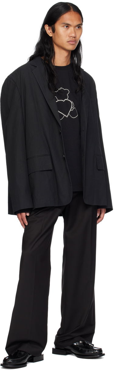 Nohavice We11done Logo Straight Leg Trousers Čierna | WD-PT4-20-729-U-BK, 3