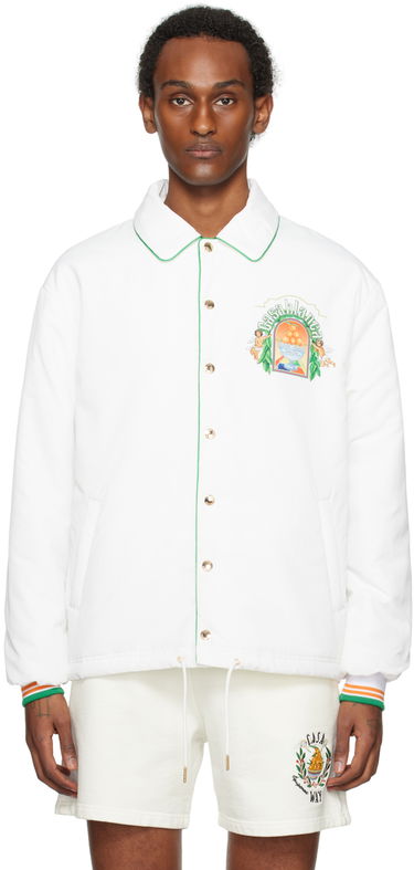 Bunda Casablanca Printed Jacket Biela | MPS24-JK-142-01, 0