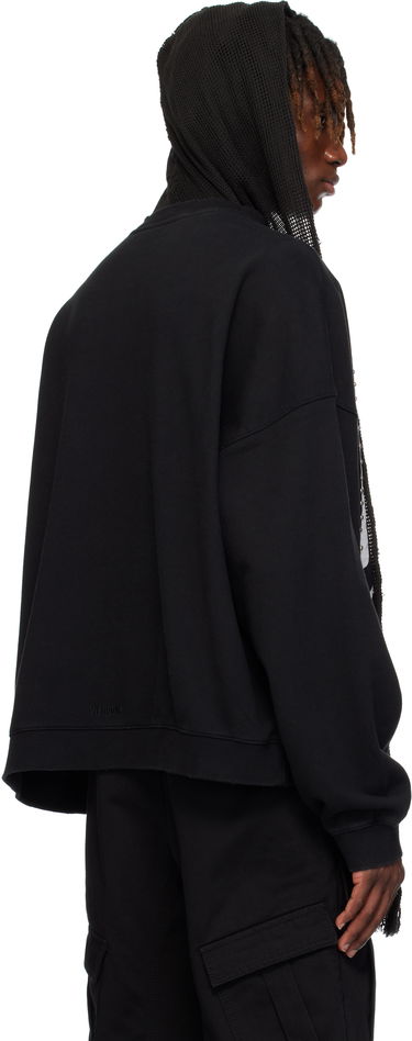 Mikina We11done We11done Heart-Cross Long-Sleeved Muffler Hoodie Čierna | WD-TH0-25-845-U-BK, 2