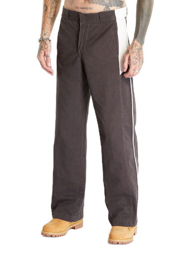 Nohavice HERON PRESTON Vintage Wash Canvas Trousers Hnedá | HMCG010F23FAB0036000