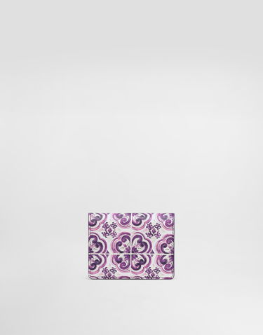 Peňaženka Dolce & Gabbana Dolce & Gabbana Calfskin Continental Wallet with Majolica Print Fialová | BI1211AO026I03TN, 2
