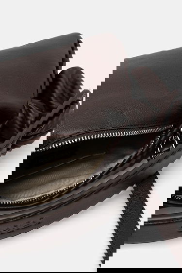 Kabelka KENZO Kenzo Knotted Leather Shoulder Bag Hnedá | FE62SA818L01, 4