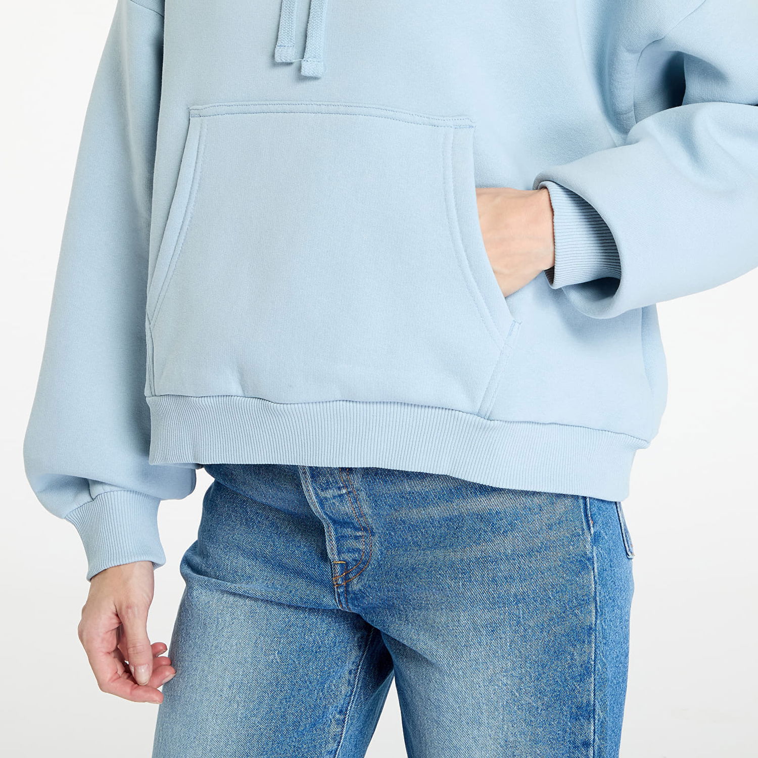Mikina Karl Kani Small Signature Essential OS Hoodie Light Blue Modrá | KW-HD031-090-30, 1